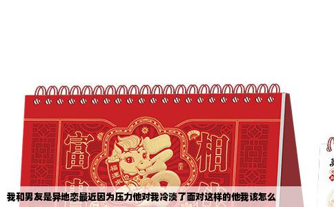 我和男友是异地恋最近因为压力他对我冷淡了面对这样的他我该怎么