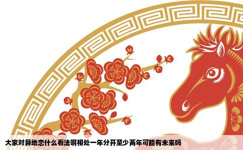 大家对异地恋什么看法啊相处一年分开至少两年可能有未来吗