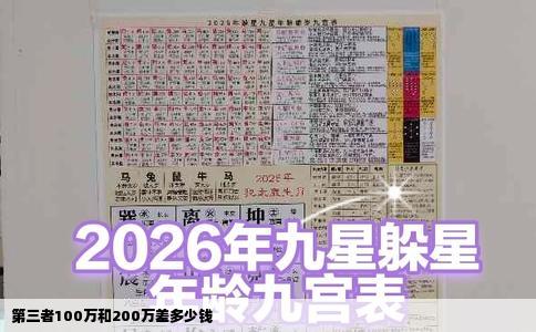 第三者100万和200万差多少钱