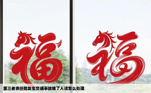 第三者责任险发生交通事故撞了人该怎么处理