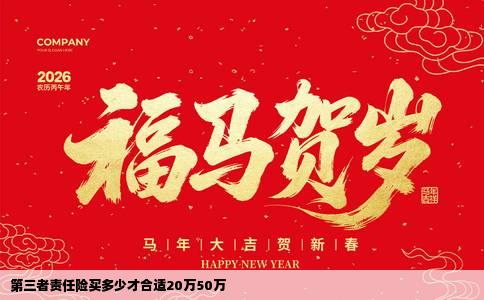 第三者责任险买多少才合适20万50万