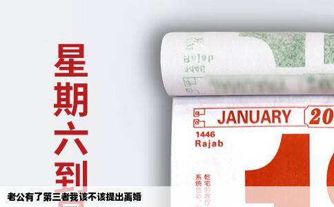 老公有了第三者我该不该提出离婚