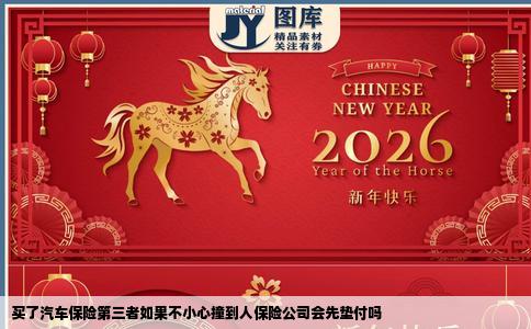 买了汽车保险第三者如果不小心撞到人保险公司会先垫付吗