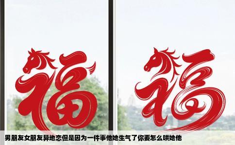 男朋友女朋友异地恋但是因为一件事他她生气了你要怎么哄她他