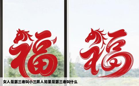 女人是第三者叫小三男人如果是第三者叫什么