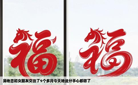 异地恋和女朋友交往了9个多月今天她说分手心都碎了