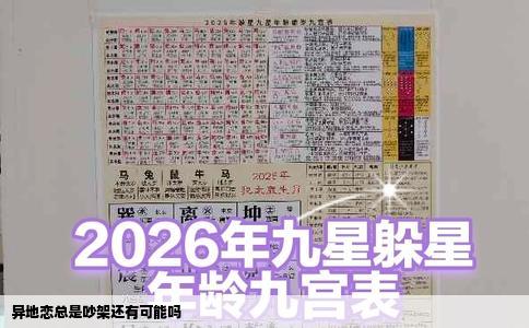 异地恋总是吵架还有可能吗